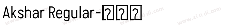 Akshar Regular字体转换